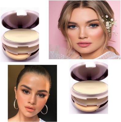 GFSU FOR PARTY WEAR AND DAILY USE NEW PUFF CAKE LIGHTWEIGHT GLOW COMPACT POWDER Compact(LIGHT IVORY, WARM BEIGE, 40 g)