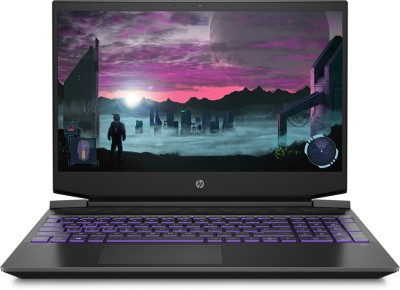 HP Pavilion Ryzen 5 Hexa Core AMD R5-5600H - (8 GB/512 GB SSD/Windows 11 Home/4 GB Graphics/NVIDIA GeForce RTX 3050/144 Hz) 15-EC2145AX Gaming Laptop(15.6 inch, Shadow Black & Ultra Violet, 1.98 kg)
