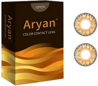 ARYAN Quaterly Disposable(-8, Colored Contact Lenses, Pack of 2)