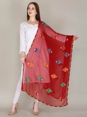 DIAMO Chiffon Embroidered Women Dupatta