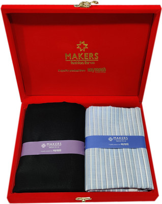 Raymond Cotton Blend Striped Shirt & Trouser Fabric