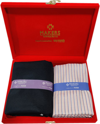 Raymond Cotton Blend Striped Shirt & Trouser Fabric