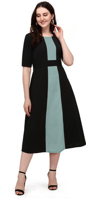 Peace Craft Flared/A-line Gown(Green, Black)