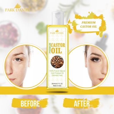 PARK DANIEL Premium Cold Pressed Hexane Free castor oil(200 ml)