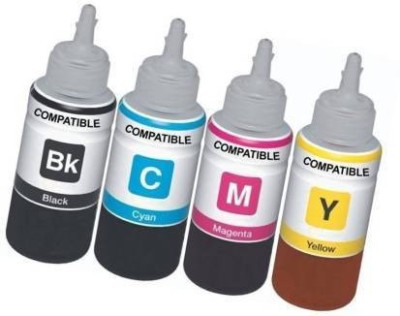 PTT Refill Ink For Use In ME Office 82WD, 85ND, 900WD, 940FW, 960FWD, WP-7011, WP-7018, WP-7511, WF-7521, WF-3011, WF-3521, WF-3531, WF-3541 Printers Compatible With Epson T1431 / 32 / 33 / 34 - 100 ML Each Bottle Multi Color Ink Cartridge (PACK OF 4 COLOR BOTTLE) Black + Tri Color Combo Pack Ink To