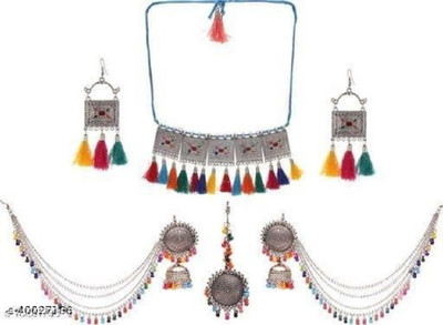 Sinha Creation Alloy Silver Multicolor Jewellery Set(Pack of 1)