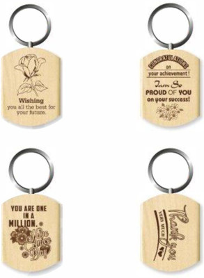 BLESSINGS Set Of 4 Best Wishes Keychain-B Key Chain