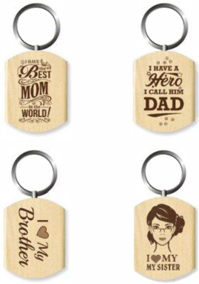 BLESSINGS Set Of 4 Family Keychain Key Chain