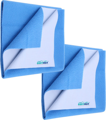COZYMAT Fleece Baby Bed Protecting Mat(Firoza, Small, Pack of 2)