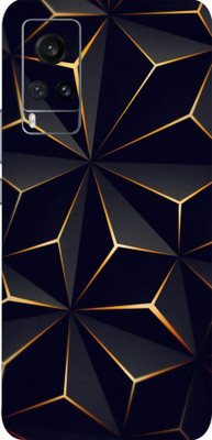 LAMHA VIVO X60 Mobile Skin(Ultra Super Black Abstract Shape With High Mattte Finish.)