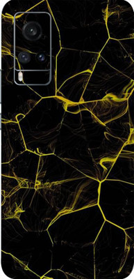 LAMHA Vivo X60 Pro, vivo x60 pro Mobile Skin(Ultra Super Black Abstract With High Matte Finish., Mobile Skin (Back+Side+Camera))