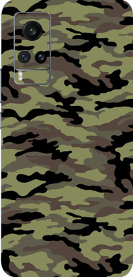 LAMHA Vivo X60 Pro, vivo x60 pro Mobile Skin(Ultra Super Camouflage Military Green With High Matte Finish., Mobile Skin (Back+Side+Camera))