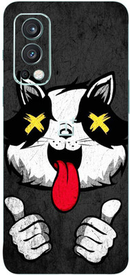 BUGGU OnePlus Nord 2, oneplus nord 2 Mobile Skin(Ultra Super Crazy Cat Skin With High Matte Finish., Mobile Skin (Back+Side+Camera))