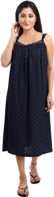 Piyali's Creation Women's Women Nighty(Dark Blue)