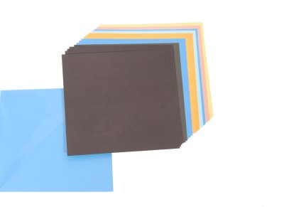 NOZOMI --MAR-CRAFT-PAPER-2-PACK Unrule 6 x 6 inch 70 gsm Multipurpose Paper(Set of 50, Multicolor)