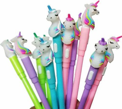 JELLIFY Cute Magical Unicorn LED Light Gel Pen Birthday Return Gifts For Kids Pencil(Set of 12, Multicolor)