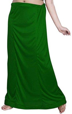 SATAK Women Satin Petticoat/Inskirt Saree Petticoat Solid Plain Green Petticoat Pure Satin Petticoat(Free)