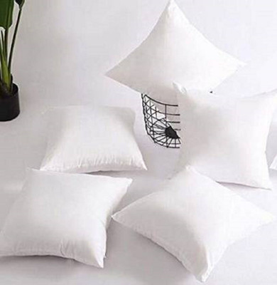 jy SP-02 Microfibre Solid Cushion Pack of 5(White)