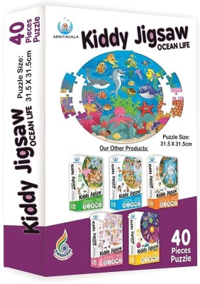 ARNIYAVALA Kiddy 40 Pieces Ocean Life Multicolour Jigsaw Puzzle - (Age Group : 3-15 Years) (40 Pieces)(40 Pieces)