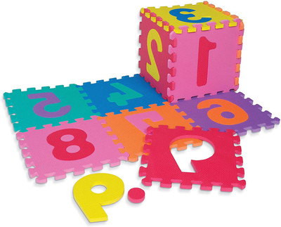 Willyard Best Quality ABC and Numbers Puzzle Mat Non Toxic EVA Foam Alphabet and Number Interlock Puzzle Mat for Kids Learn and Play, 36 Blocks Puzzles Mat for kids Learning, Fun Activity(36 Pieces)