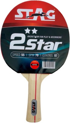 STAG 2 Star Red, Black Table Tennis Racquet(Pack of: 1, 148 g)