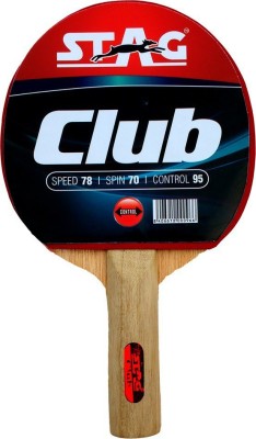 STAG Club Red, Black Table Tennis Racquet(Pack of: 1, 176 g)