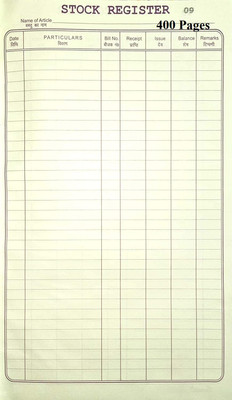 True-Ally Stock Book Register/Inventory Accounting/Ledger Green Color - 400 Pages Inventory Accounting 6-Part Paper(1 Sets)