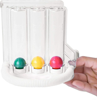 DipNish Premium Spirometer for Breathing Exercise | Respirometer | Lung Exerciser..... 3-ball Lung Respiratory Exerciser(Pack of 1)