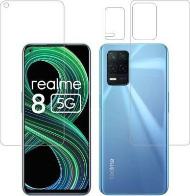 PONDRIK Front and Back Screen Guard for Realme 8 5G(Pack of 3)