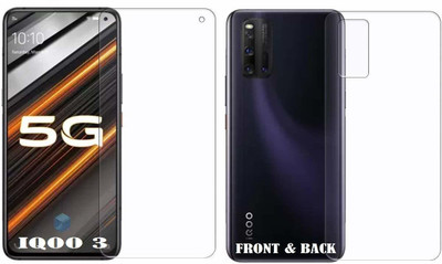 SOLIVAGANT Front and Back Tempered Glass for Vivo iQOO 3(Pack of 2)