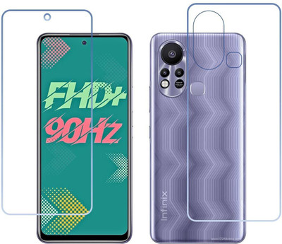 PR SMART Front and Back Tempered Glass for Infinix Hot 11s(Pack of 2)
