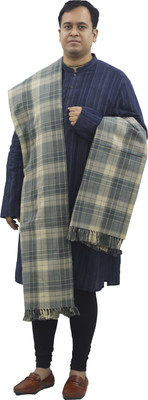 KAVIM Wool Checkered Men, Women Shawl(Multicolor)
