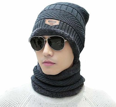 YIMK Woven Beanie Cap(Pack of 2)