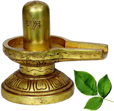 aalayam selveer Shivling Brass For Pooja(Brass Sivalingam/Brass Shiva Lingam For Puja) Decorative Showpiece  -  8.5 cm