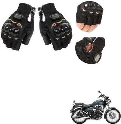KOZDIKO PRO BIKER HALF FINGERED GLOVES FOR ROYAL ENFIELD THUNDER BIRD 350 Riding Gloves(Black)