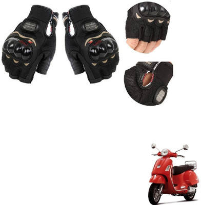 KOZDIKO PRO BIKER HALF FINGERED GLOVES FOR VESPA VESPA Riding Gloves(Black)