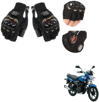 KOZDIKO PRO BIKER HALF FINGERED GLOVES FOR BAJAJ PLATINA 100 Riding Gloves(Black)