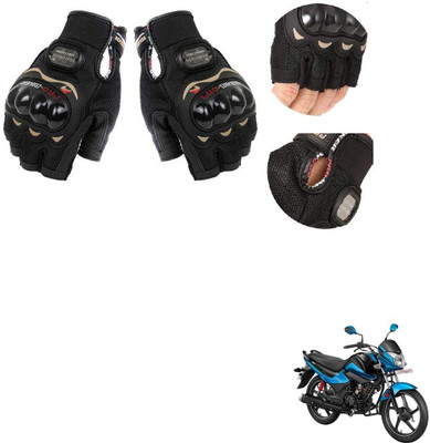 KOZDIKO HERPRO BIKER HALF FINGERED GLOVES FOR HERO I SMART 110 Riding Gloves(Black)