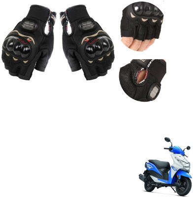 KOZDIKO PRO BIKER HALF FINGERED GLOVES FOR HONDA DIO Riding Gloves(Black)