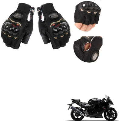 KOZDIKO PRO BIKER HALF FINGERED GLOVES FOR HYOSUNG GT650R6 Riding Gloves(Black)