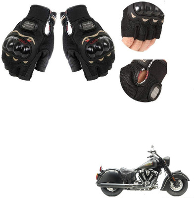 KOZDIKO PRO BIKER HALF FINGERED GLOVES FOR INDIAN X CHIEF DARK HORSE Riding Gloves(Black)