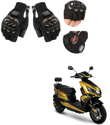 KOZDIKO PRO BIKER HALF FINGERED GLOVES FOR OKINAWA PRAISE Riding Gloves(Black)