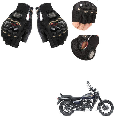 KOZDIKO PRO BIKER HALF FINGERED GLOVES FOR BAJAJ AEENGER 150 Riding Gloves(Black)