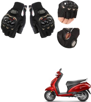 KOZDIKO PRO BIKER HALF FINGERED GLOVES FOR HONDA ACTIVA 5G Riding Gloves(Black)