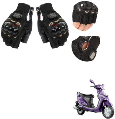 KOZDIKO PRO BIKER HALF FINGERED GLOVES FOR MAHINDRA RODEO Riding Gloves(Black)
