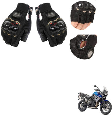 KOZDIKO PRO BIKER HALF FINGERED GLOVES FOR TRIUMPH TIGER 800XRX Riding Gloves(Black)