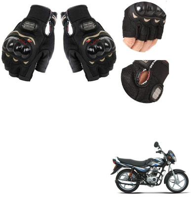KOZDIKO PRO BIKER HALF FINGERED GLOVES FOR BAJAJ CT-100 Riding Gloves(Black)