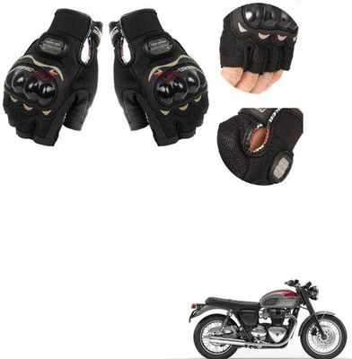 KOZDIKO PRO BIKER HALF FINGERED GLOVES FOR TRIUMPH BONNERVILIE STREET TWIN Riding Gloves(Black)