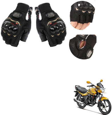 KOZDIKO HERPRO BIKER HALF FINGERED GLOVES FOR HERO PASSION X PRO Riding Gloves(Black)