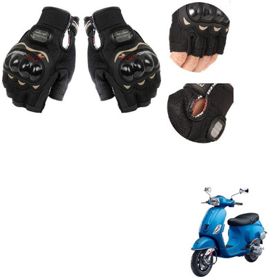 KOZDIKO PRO BIKER HALF FINGERED GLOVES FOR VESPA SXL 150 Riding Gloves(Black)
